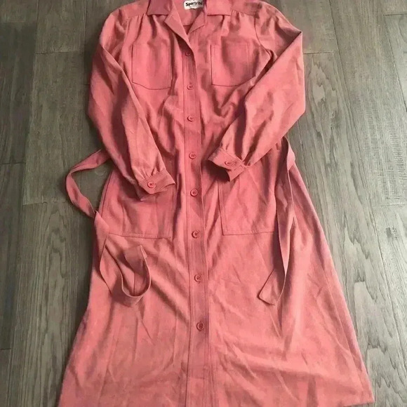 🔥sportrite🔥 | Vintage 1960’s  Arnel triacetate fabric blush pink trench coat - Picture 6 of 16